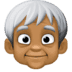 🧓🏾 older person: medium-dark skin tone display on Facebook